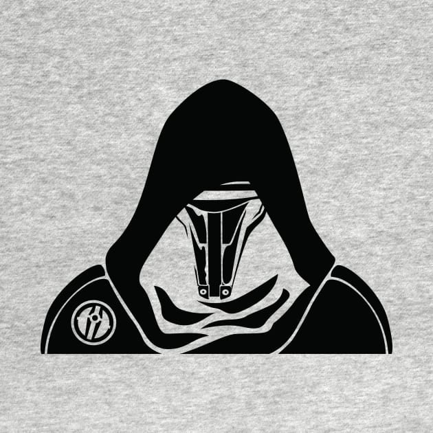 Black Darth Revan Peekaboo in Black by HelveticaHero